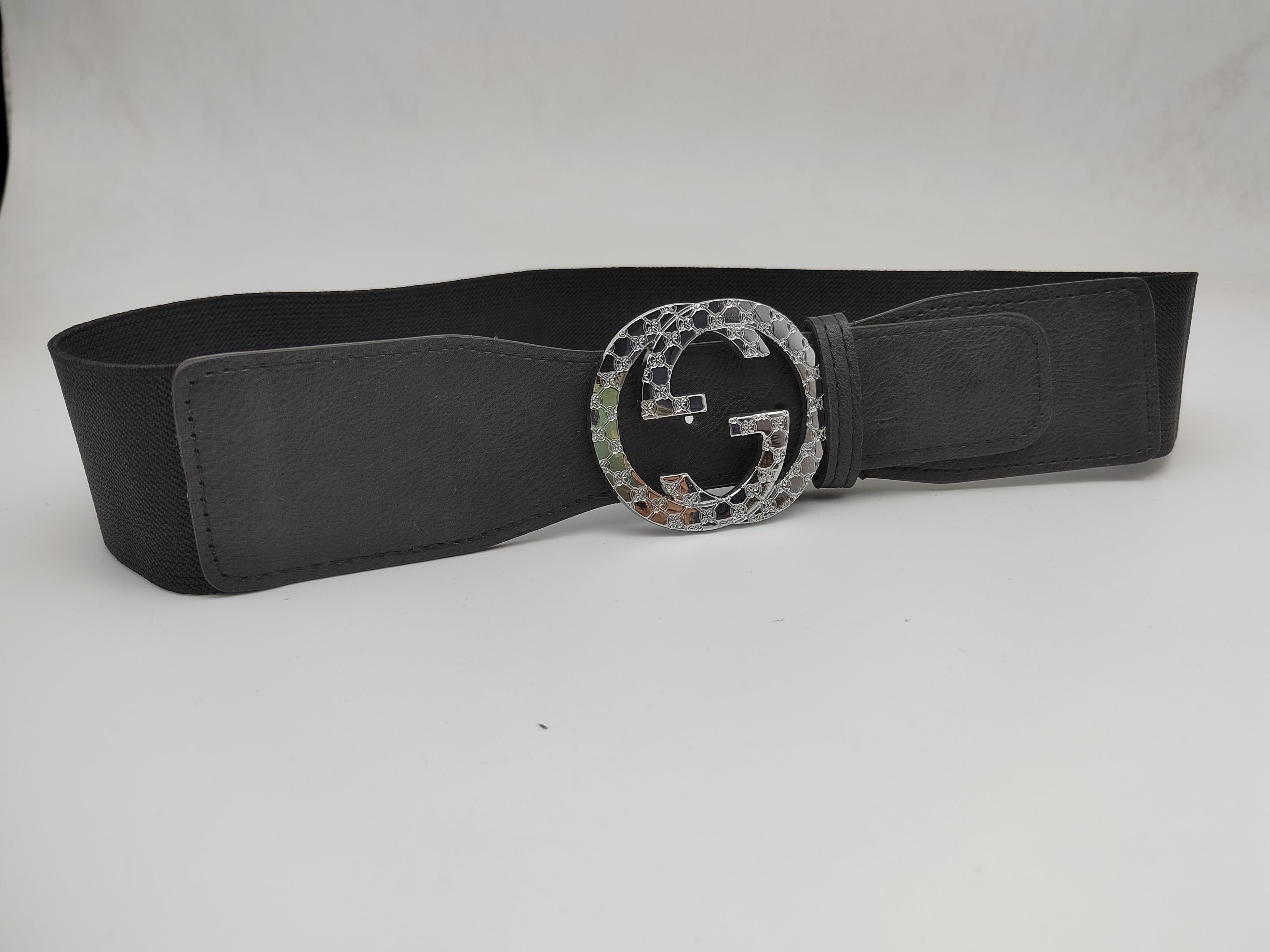 Outlet W&B Women Belts Women Belts - "2Gs" - Black x Silver
