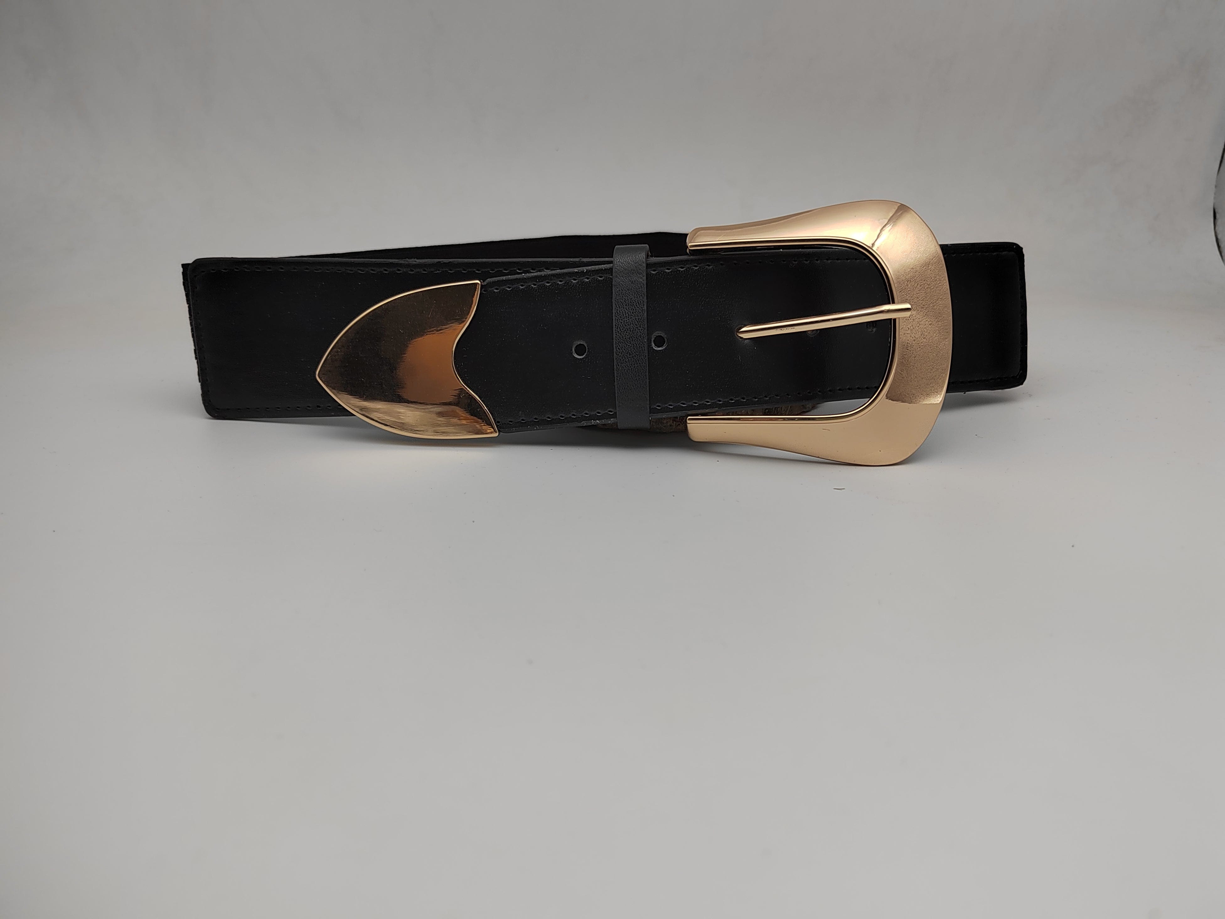 Outlet W&B Women Belts Women Belts - "arrow" - Black x Gold