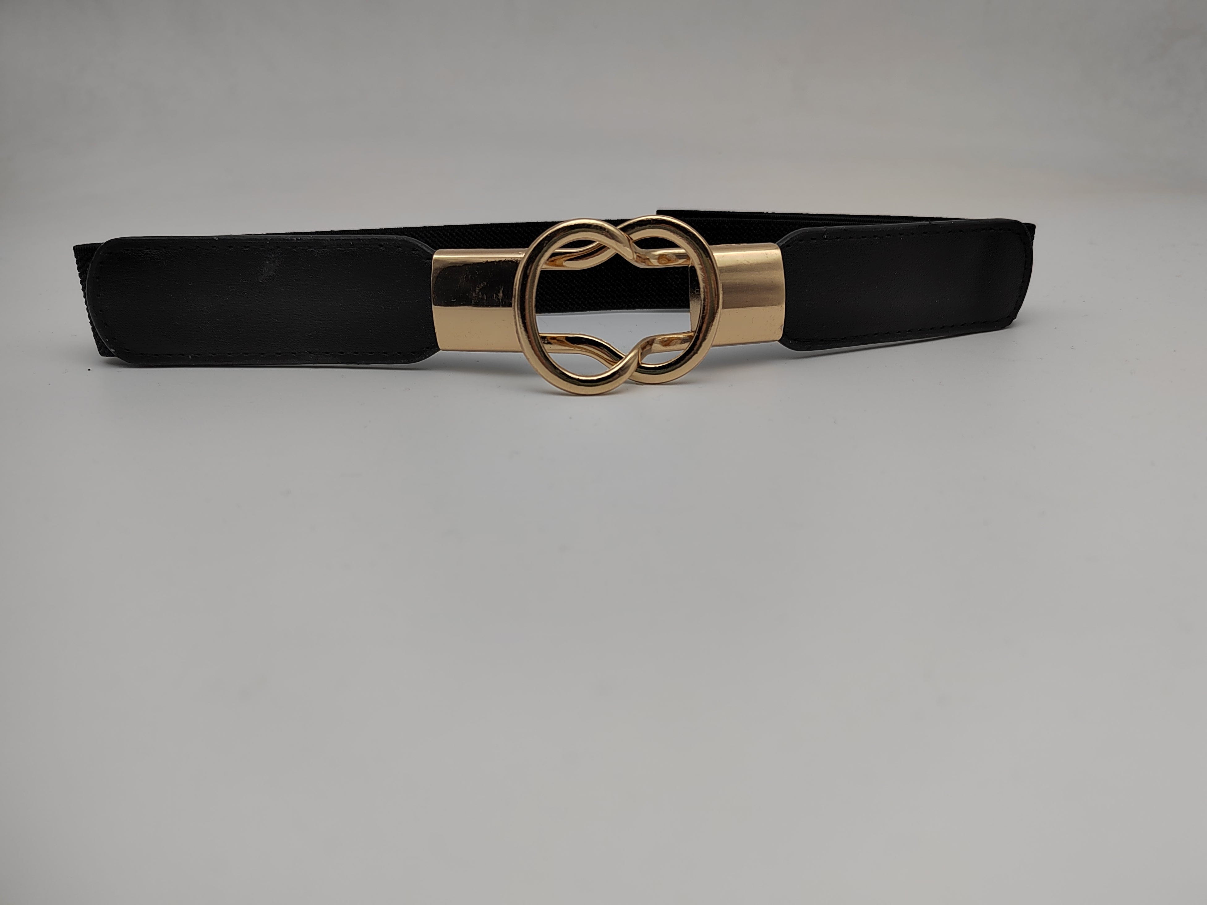 Outlet W&B Women Belts Women Belts - "OO lock" - Black x Gold