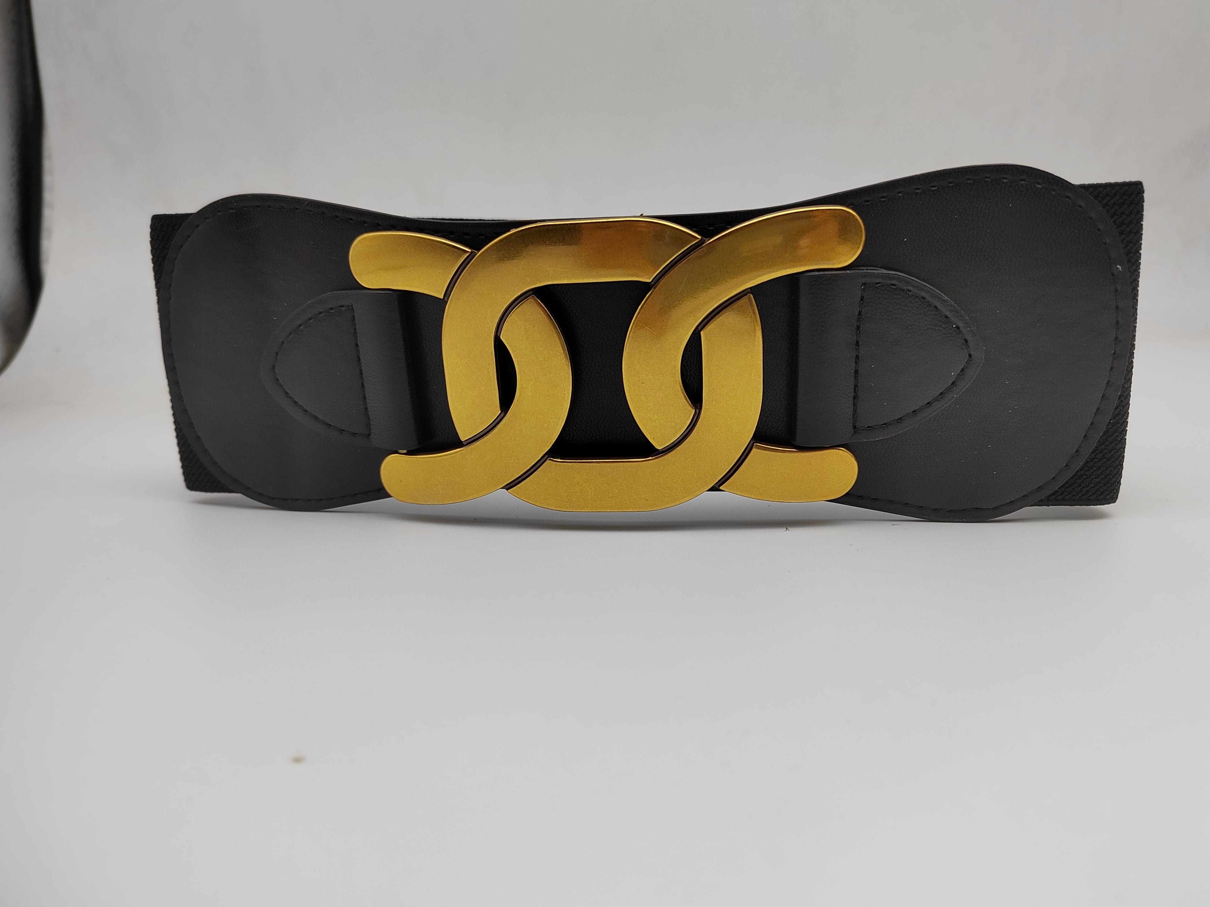 Outlet W&B Women Belts Women Belts - "xo" - Black x Gold (a)