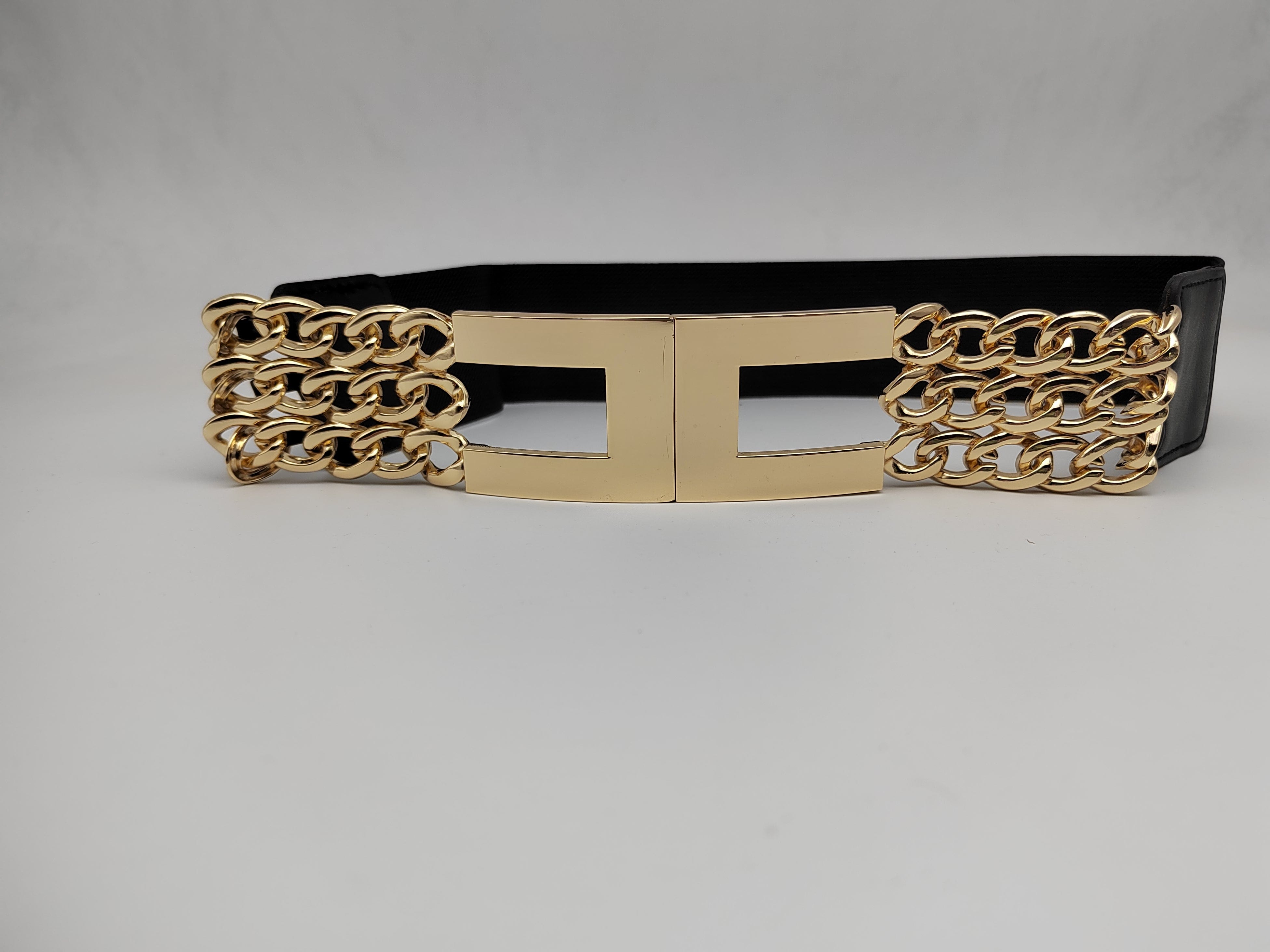 Outlet W&B Women Belts Women Belts - "xo" - Black x Gold (b)