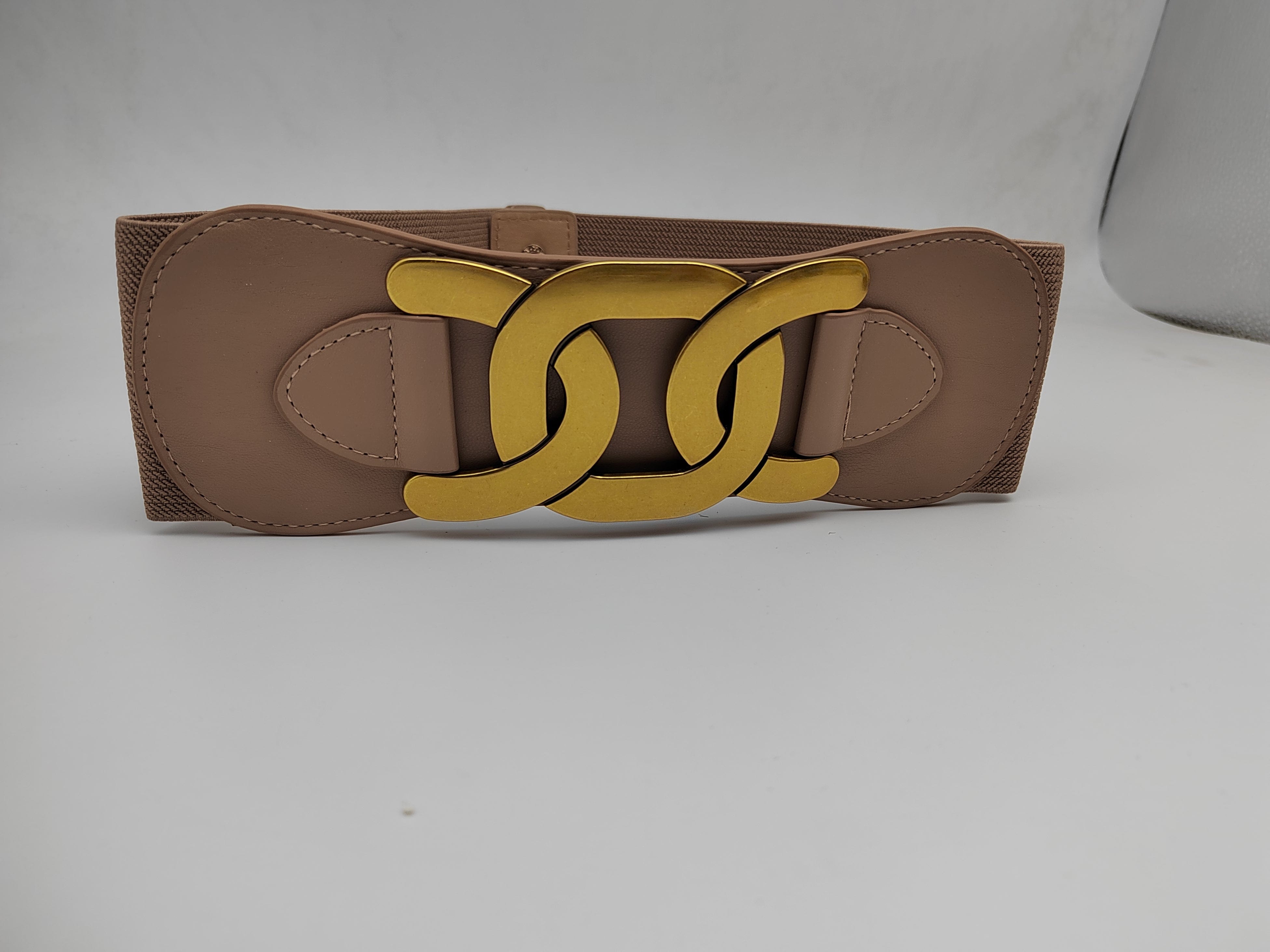 Outlet W&B Women Belts Women Belts - "xo" - Brown x Gold (a)
