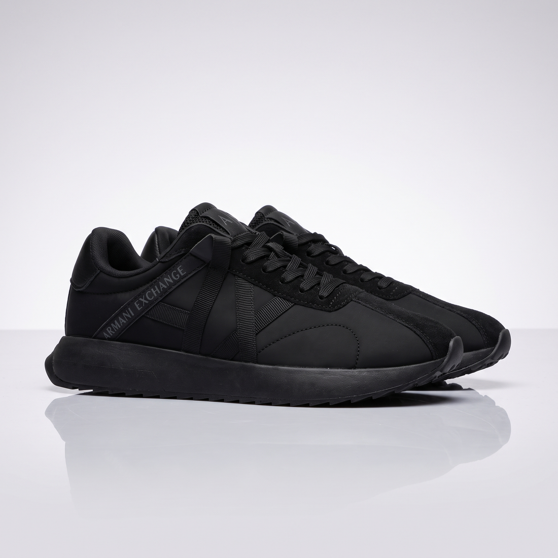 Men Armani Exchange Logo Sneaker (Full Black)