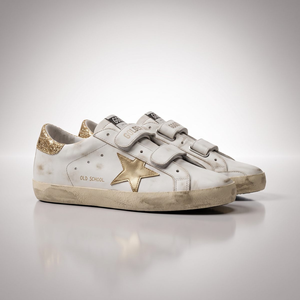 Women Super Star Old School (White-Gold)