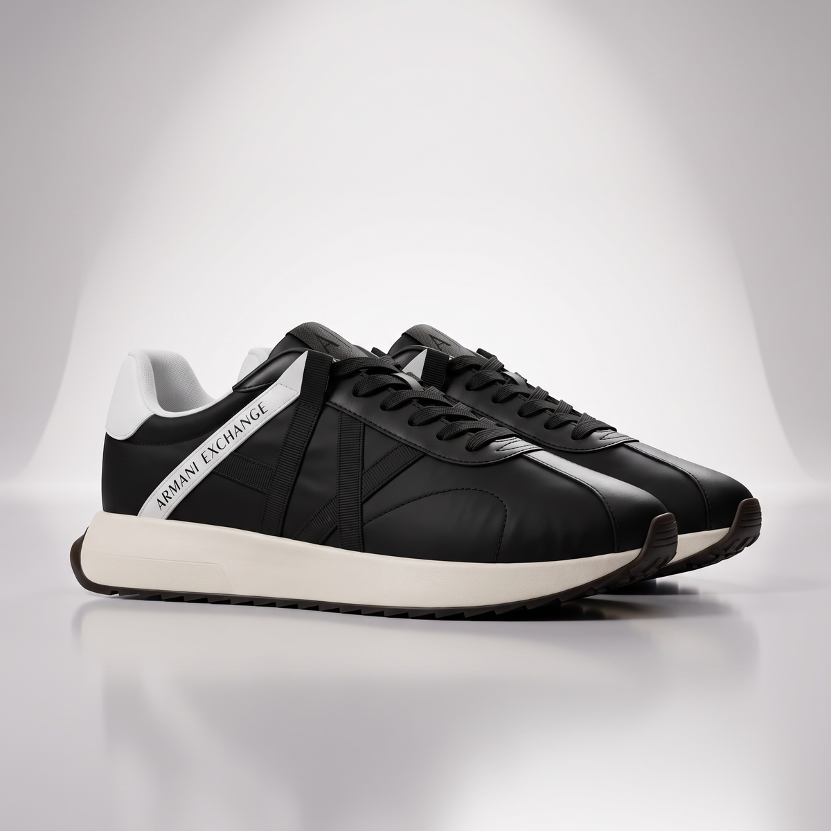 Men Armani Exchange Logo Sneaker (Black*White)