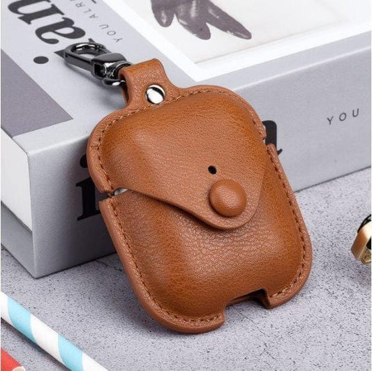 Spoofs Airpod Casing Brown Leather Airpod Casing 1,2