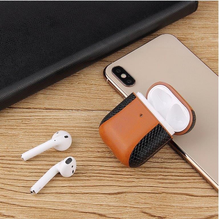 Spoofs Airpod Casing Brown Snake Skin Airpod Casing 1,2