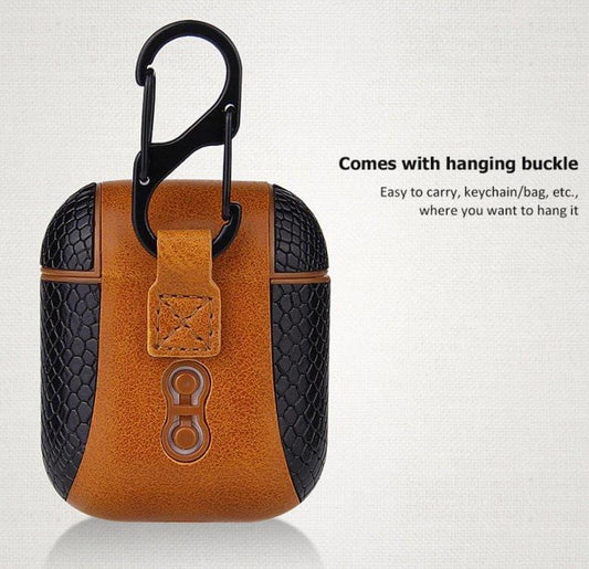 Spoofs Airpod Casing Brown Snake Skin Airpod Casing 1,2