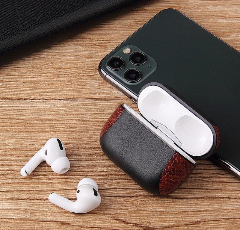 Spoofs Airpod Casing Brown Snake Skin Airpod Casing Pro