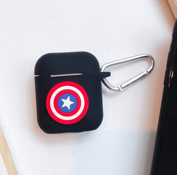 Spoofs Airpod Casing Captain America Small Airpod Casing