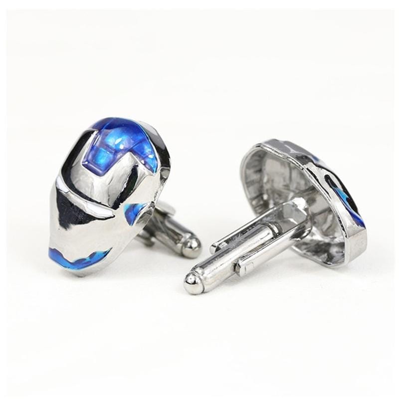Spoofs Cufflinks Blue Iron Man Cuff links