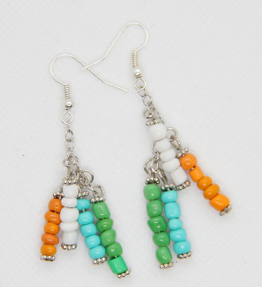 Spoofs Earrings Dangling All Colorful Stones Earring