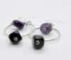 Spoofs Earrings Two Stones Circle Earings