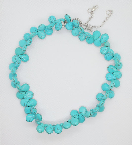 Spoofs Female Necklaces Blue All Stones Necklace