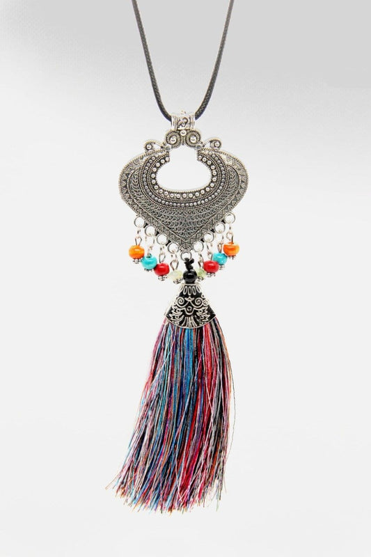 Spoofs Female Necklaces Colorful Feather With Authentic Bohemian Art Necklace