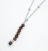 Spoofs Female Necklaces Long Bohemia Brown Stones Necklace