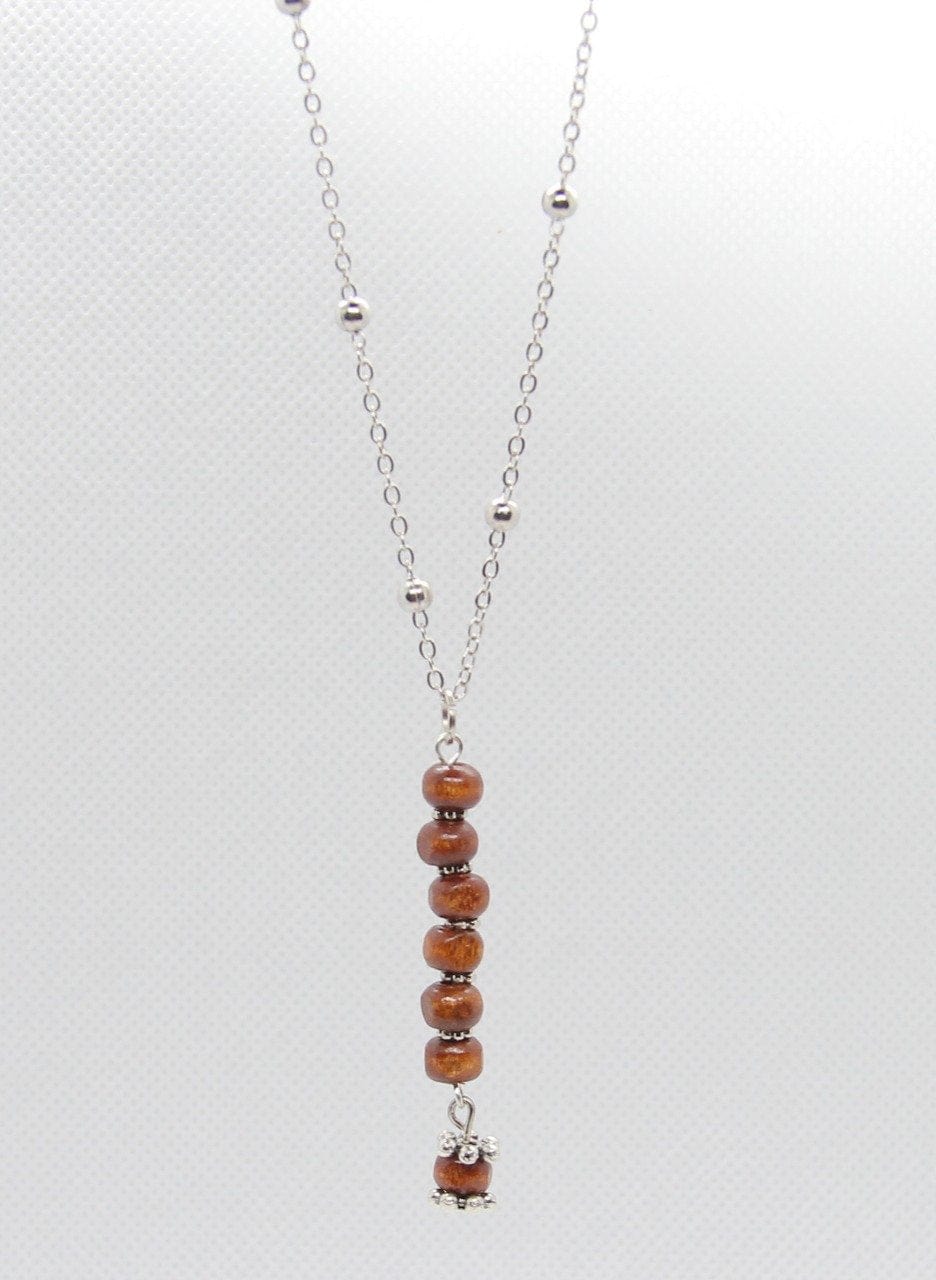 Spoofs Female Necklaces Long Bohemia Brown Stones Necklace