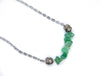 Spoofs Female Necklaces Simple Green Stones Necklace