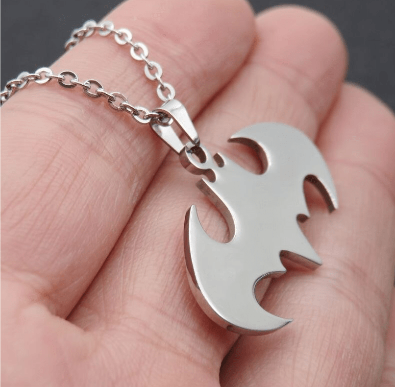 Spoofs Male Necklaces Batman Necklace 316L Stainless Steel Bigger Chain