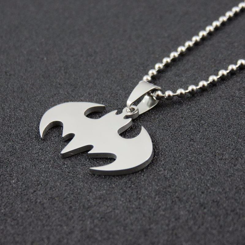 Spoofs Male Necklaces Batman Necklace 316L Stainless Steel Small Chain