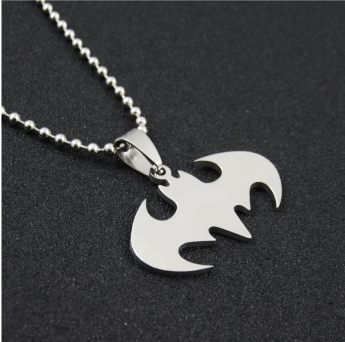 Spoofs Male Necklaces Batman Necklace 316L Stainless Steel Small Chain