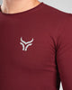 TAUR Men Sweatshirt TAUR Sleeved T-Shirt Burgundy