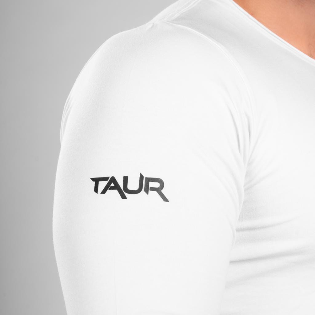 TAUR Men Sweatshirt TAUR Sleeved T-Shirt White