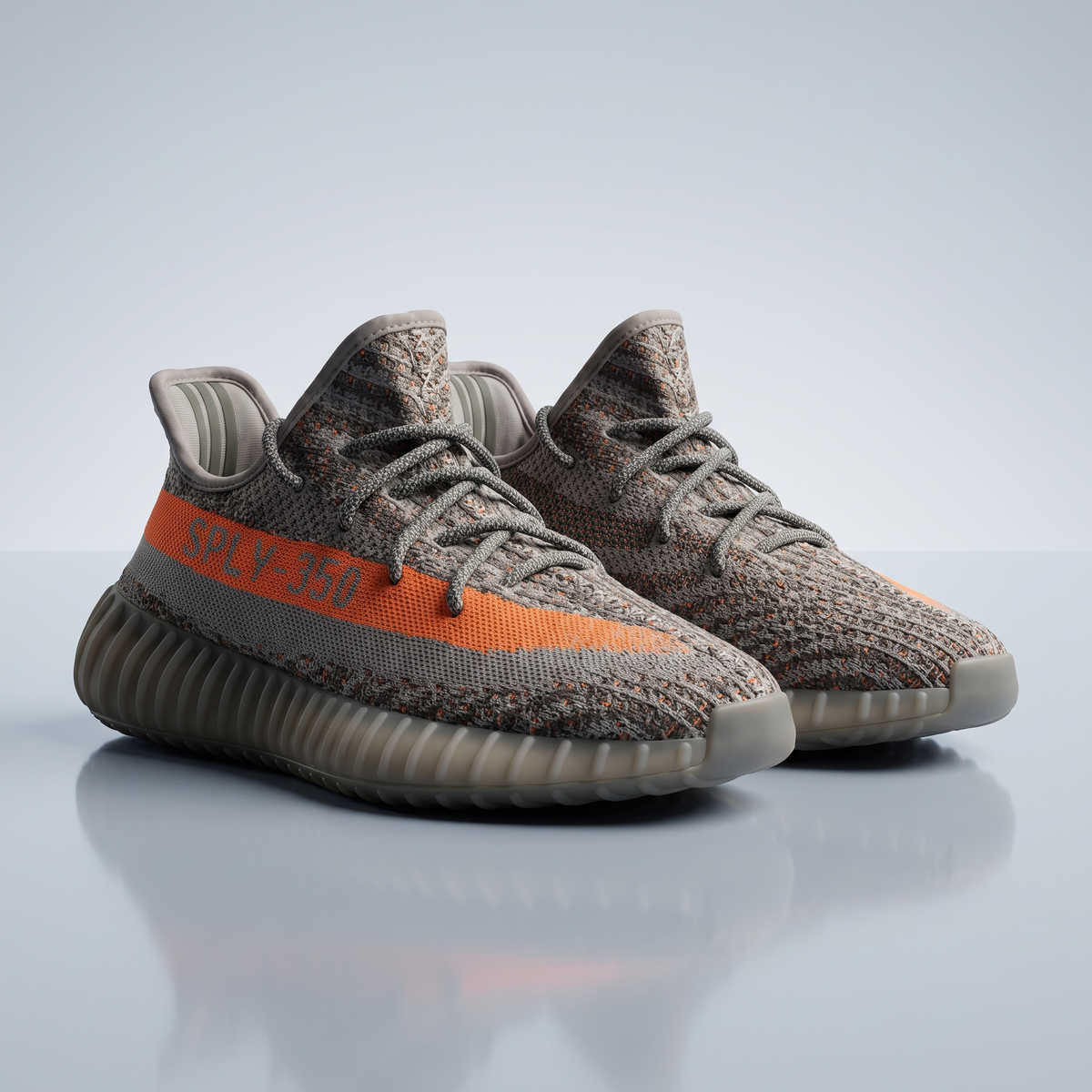 Kids-Women Yeezy Boost 350 V2 (Grey*Orange)
