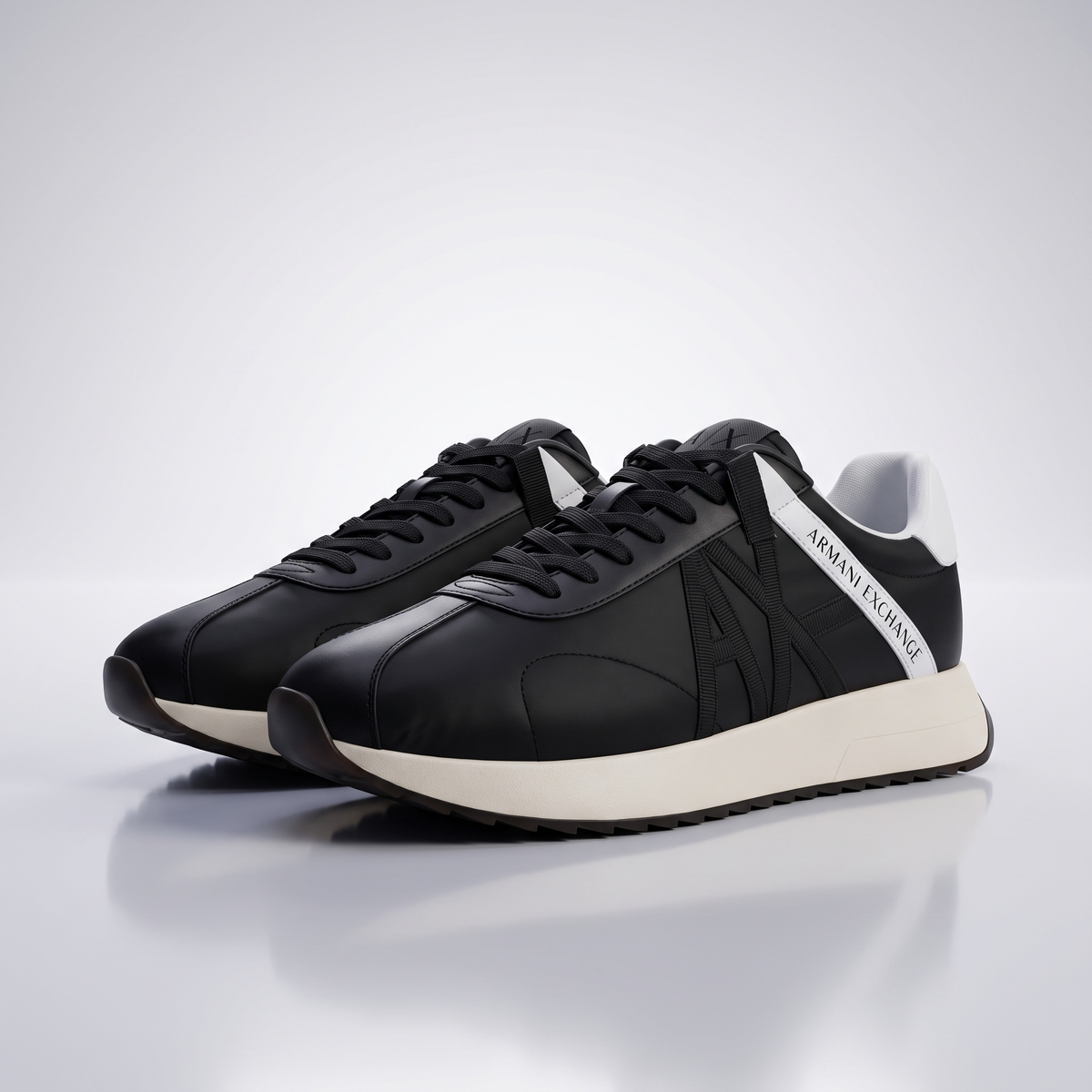 Men Armani Exchange Logo Sneaker (Black*White)