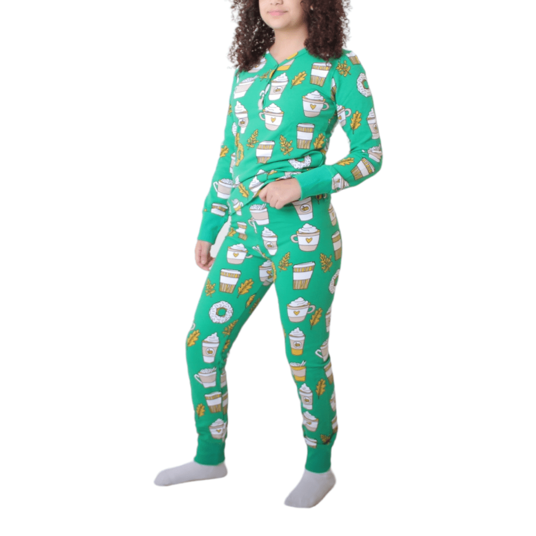 TOP-SECRET Pyjamas Top Secret Teens Pajama - Coffee (Green)