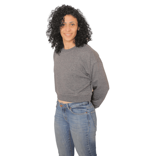 TOP-SECRET Women Pullover Crop-top Women Top Secret - Grey