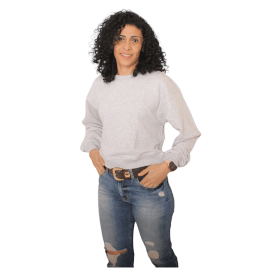 TOP-SECRET Women Pullover Crop-top Women Top Secret - Light Grey