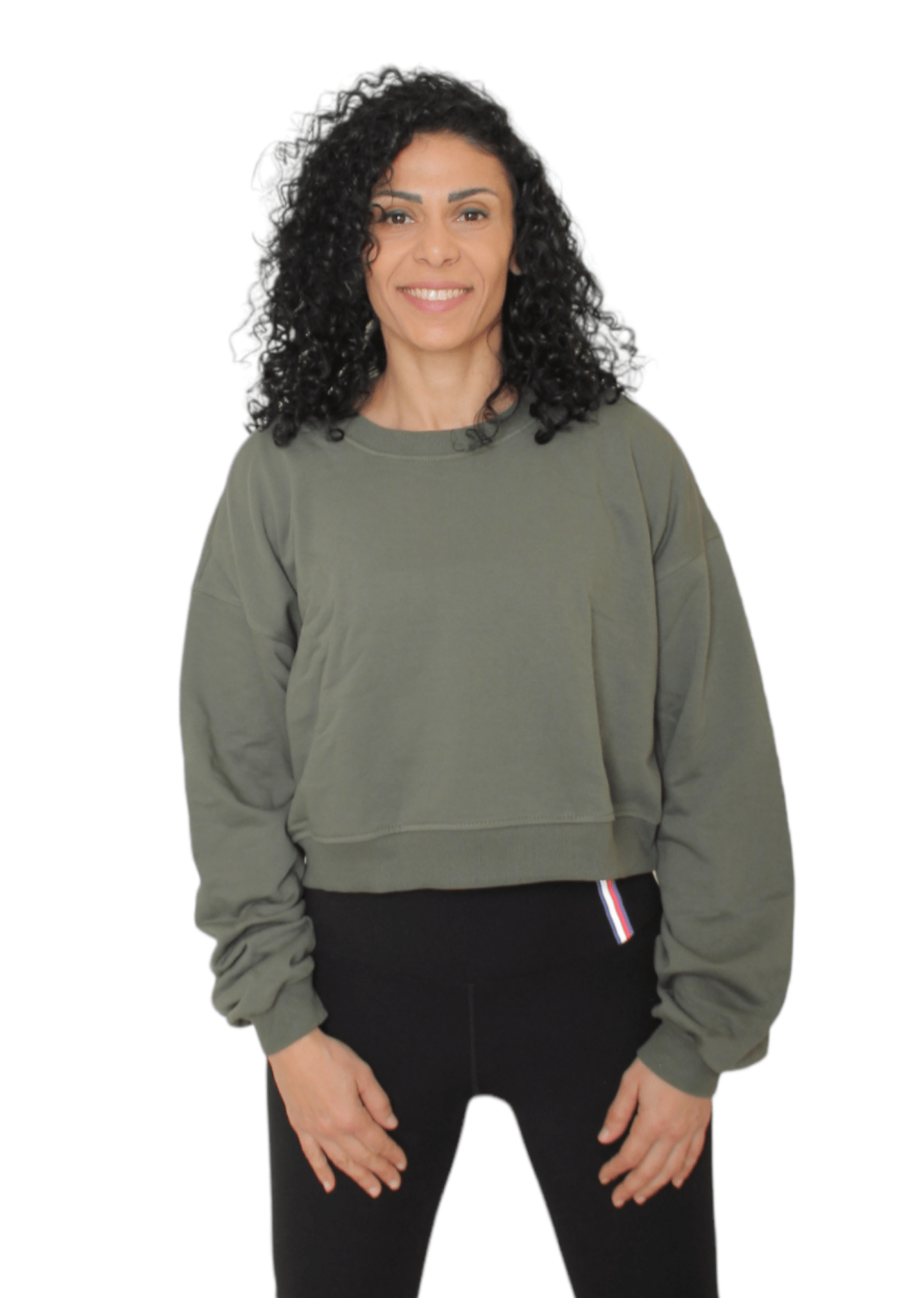 TOP-SECRET Women Pullover Crop-top Women Top Secret - Olive Green