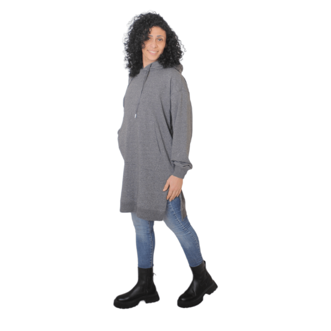 TOP-SECRET Women Pullover Long Hoodie Women Top Secret - Grey