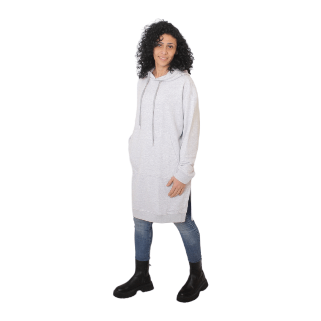 TOP-SECRET Women Pullover Long Hoodie Women Top Secret - Light Grey