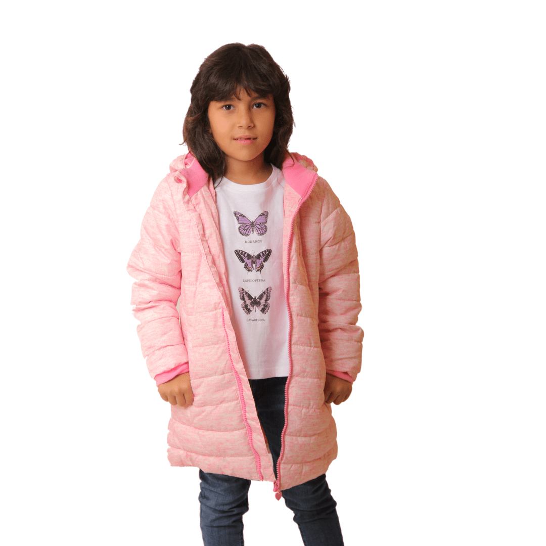 Winter23_KIDS Kids Coats Girls Pink Coat