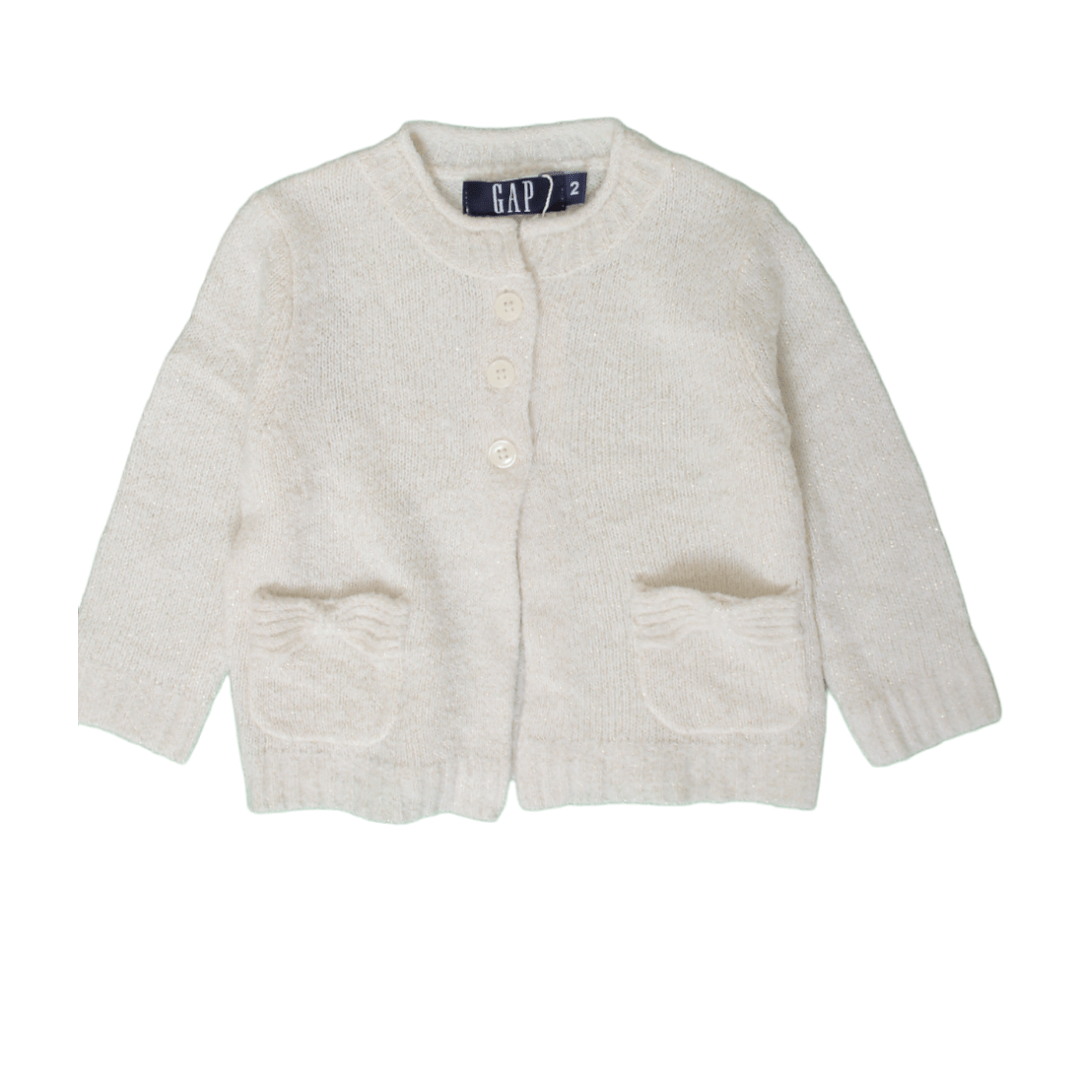 Winter23_KIDS Kids Jacket GAP Girls Pullover Standard Off-White (أطفال)