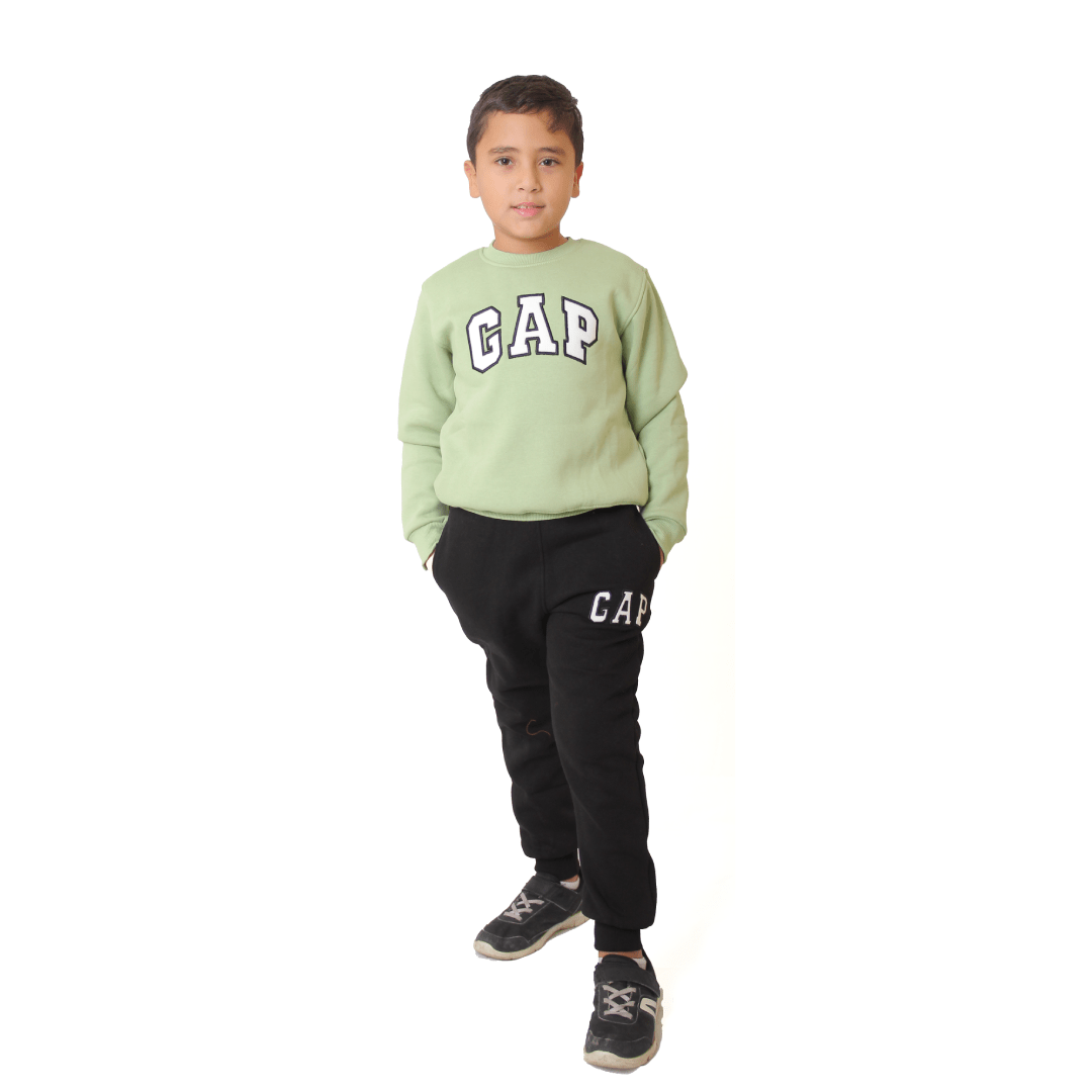 Winter23_KIDS Kids Jacket Kids Set Of Sweatshirt & Pants - Green