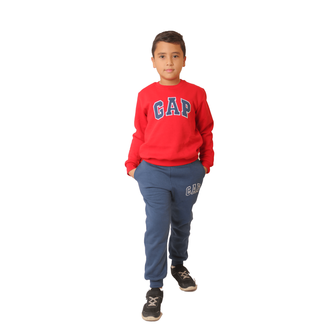 Winter23_KIDS Kids Jacket Kids Set Of Sweatshirt & Pants - Red