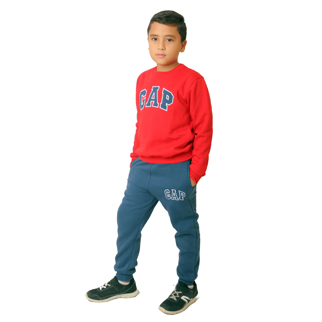 Winter23_KIDS Kids Jacket Kids Set Of Sweatshirt & Pants - Red