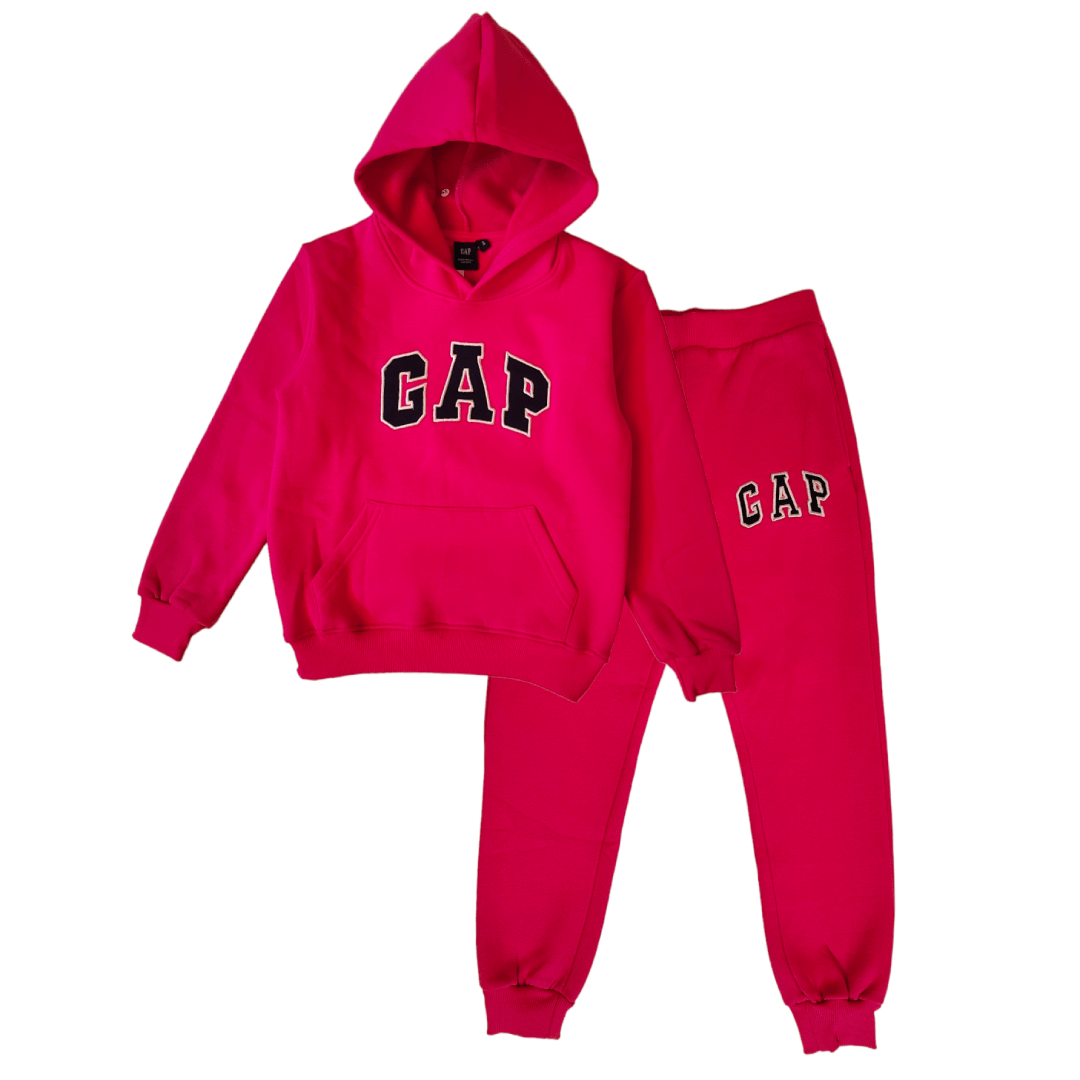 Winter23_KIDS Kids Jacket Teens Set Of Sweatshirt & Pants - Fuchsia