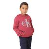 Winter23_KIDS Kids Pajama CK Sweatshirt With Hoodie - Burgundy