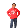Winter23_KIDS Kids Pajama CK Sweatshirt With Hoodie - Red