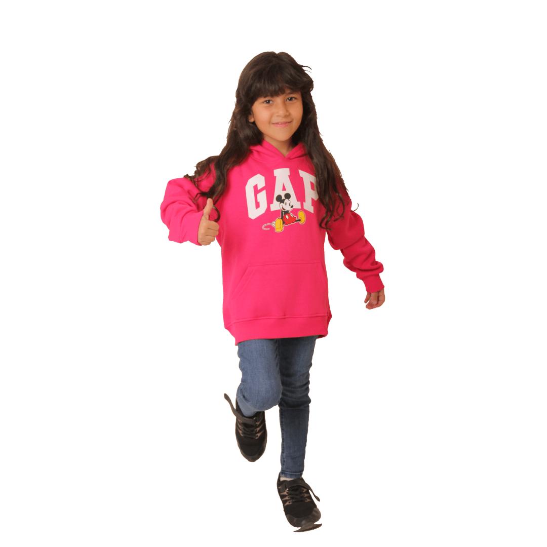 Winter23_KIDS Kids Pajama Girls Sweatshirt GAP & Mickey - Fushia