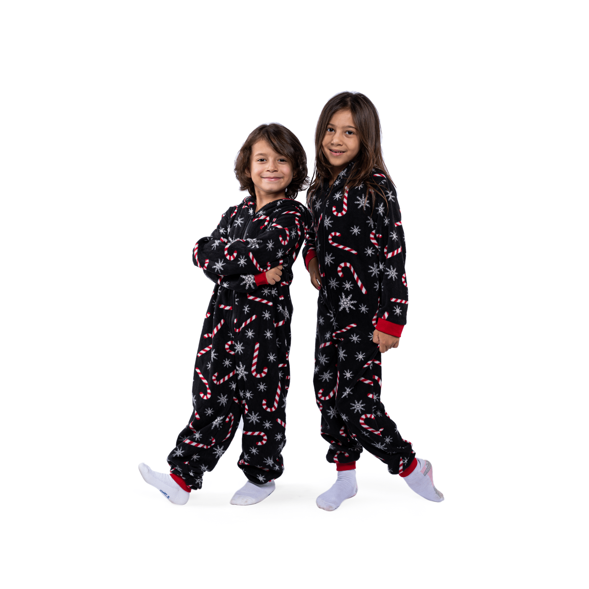 Winter23_KIDS Kids Pajama Kids Christmas Salopette (Onesie) - Black