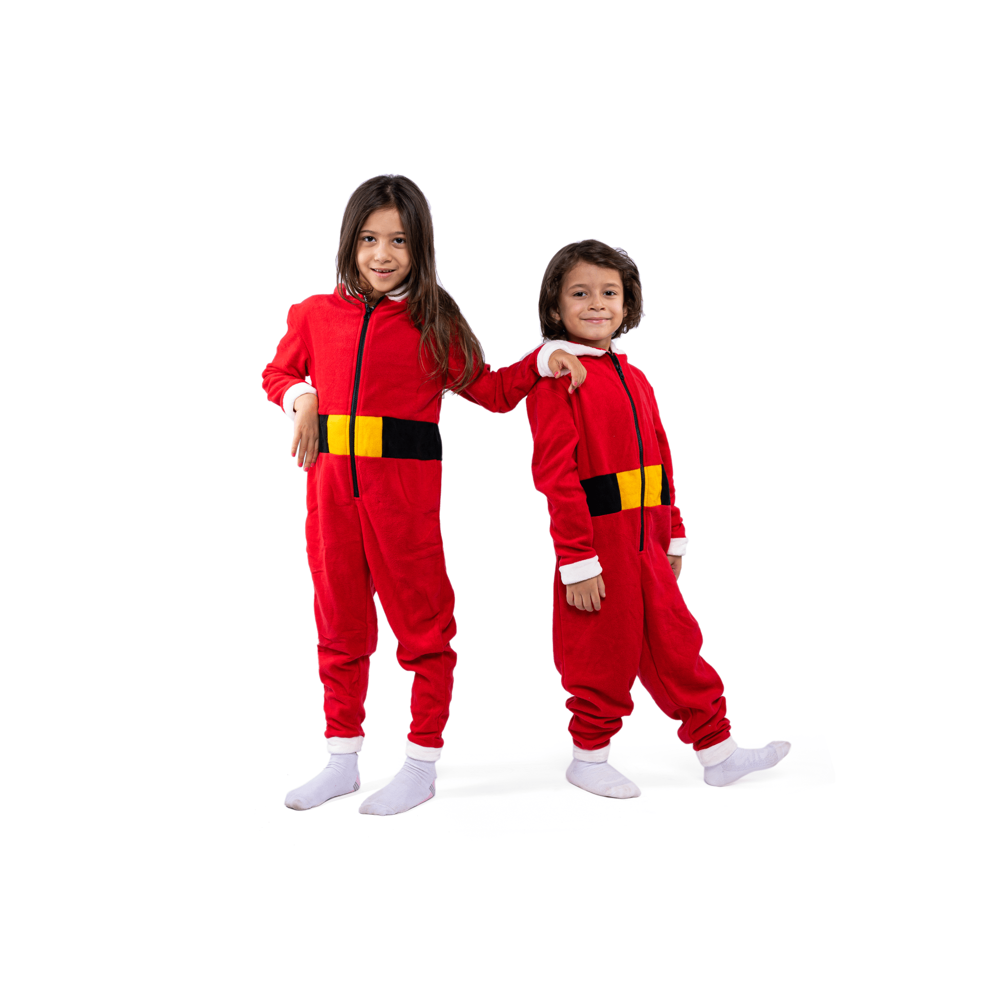 Winter23_KIDS Kids Pajama Kids Christmas Salopette (Onesie) - Red