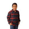 Winter23_KIDS Kids Shirts Kids Long Sleeves - Wool Shirt - Red x Dark Blue