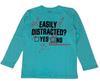 Winter23_KIDS Kids Sweatshirts Kids Place (Fall) Sweatshirt - Baby Blue "Easily Distracted?"