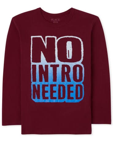 Winter23_KIDS Kids Sweatshirts Kids Place (Fall) Sweatshirt - Burgundy "no intro needed"