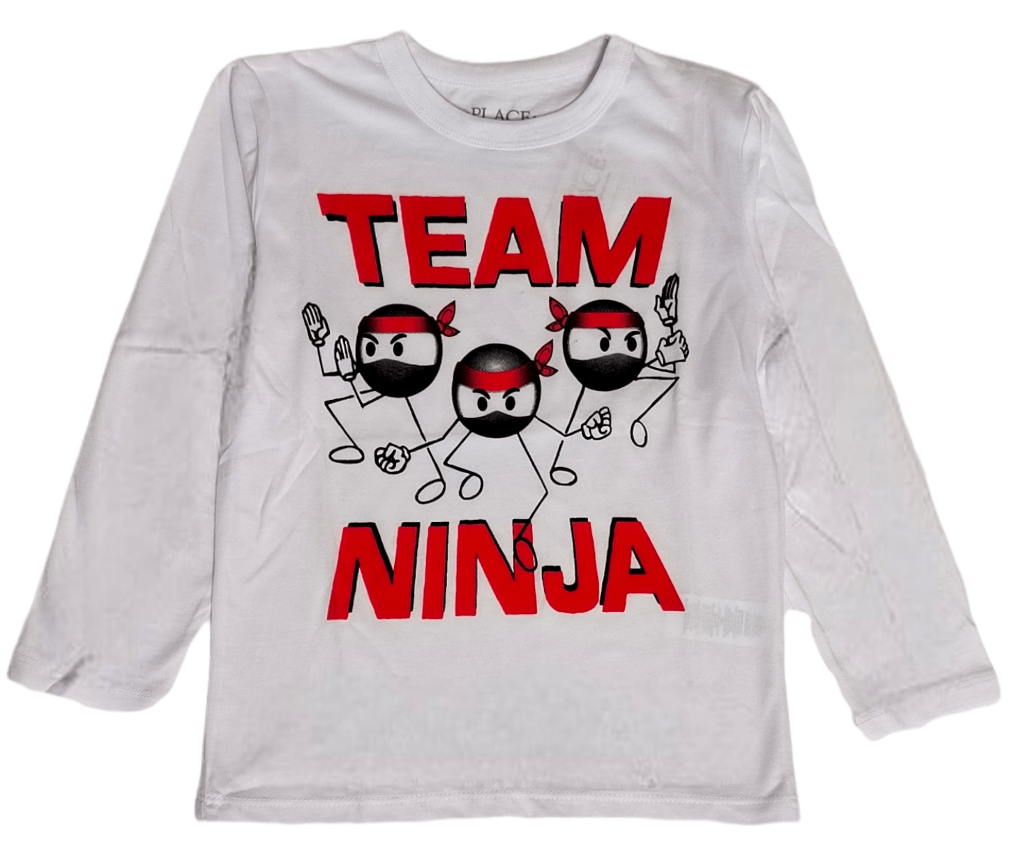 Winter23_KIDS Kids Sweatshirts Kids Place (Fall) Sweatshirt - White "Team Ninja"